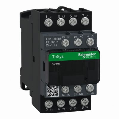 Stycznik mocy TeSys D AC1 20A 4P 1Z 1R kolejowy cewka 24VDC niski pobór LC1DT206BLS207 SCHNEIDER (LC1DT206BLS207)